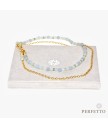 Blueish Lavender & Icy Green Jadeite Jade Necklace